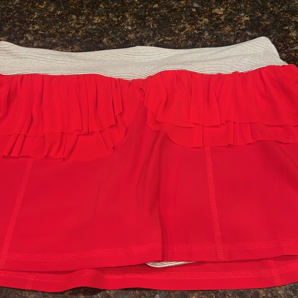 Albion Fit Red athletic skirt with shorties sz L